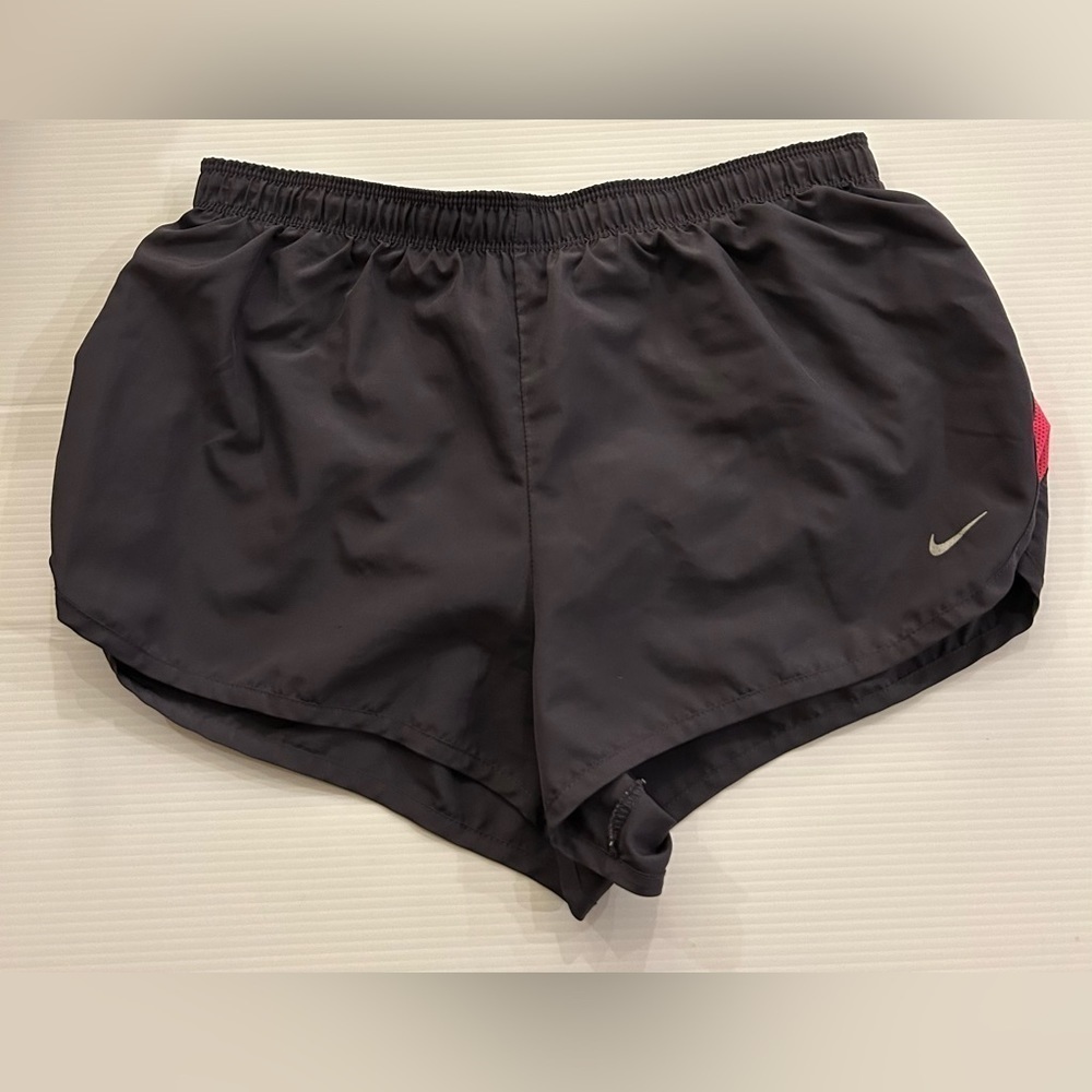 Nike Black Athletic Running Shorts with Pink Accent